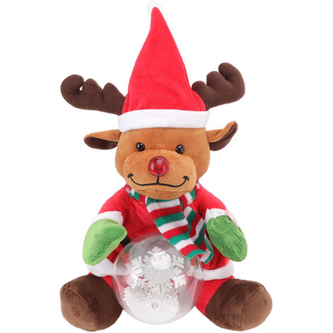 Elektrisches Weihnachtsspielzeug: Plüschtier, singt und tanzt, 3 Lieder, Leuchtfunktion, Rentier – das perfekte Geschenk für Kinder