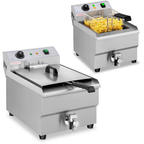 Elektro-Fritteuse mit Hahn, 230 V, 3500 W, 16 L