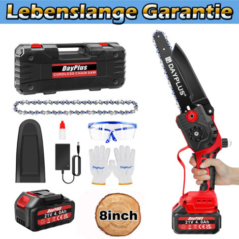 Elektro Kettensäge Akku Kettensäge Mit Akku Ladegerät Baumsäge Handkettensäge 8"