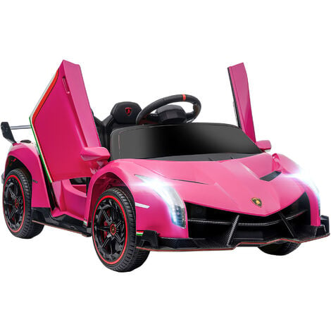 Elektro-Kinderauto, lizenzierter Lamborghini Aventador, Flügeltüren, Musik,  Hupe, für 3-5 Jahre, rot