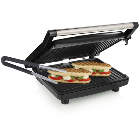 Elektro Kontaktgrill & Grillzange Multigrill mit Schwimmdeckel 2000Watt, 30x26cm