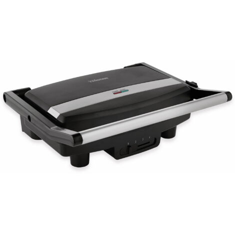 Elektro Kontaktgrill, Low Fat Multigrill mit Schwimmdeckel 1500Watt, 28x19cm