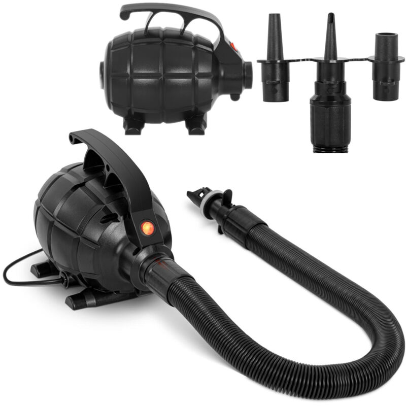 Gymrex Elektrische Pumpe Für Aufblasbare Bootsmatratze Im Schwimmbad, 4 Spitzen, 500 W