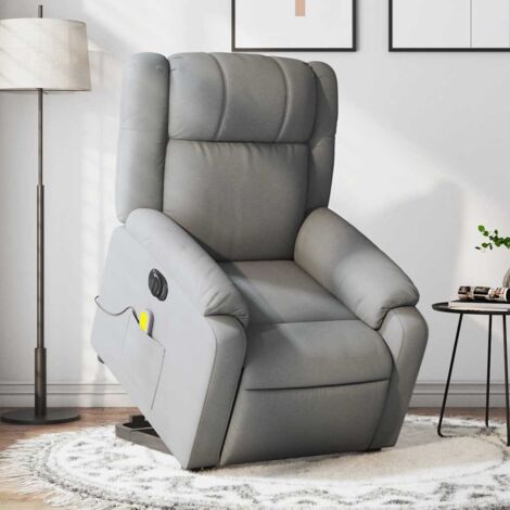 Elektro-Massagesessel Grau Stoff
