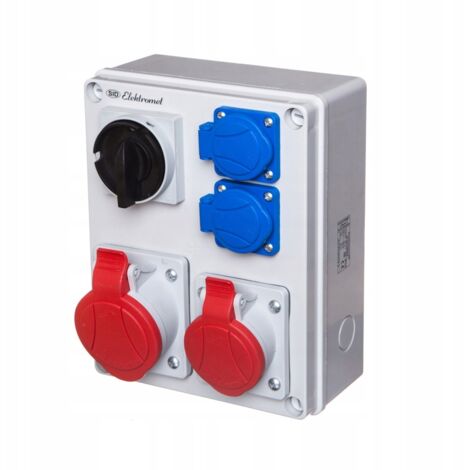Elektro-Plast  Armoire de distribution RSK-1 - IP44 - 40A - 3P+N+Z - Sécurisée et Robuste