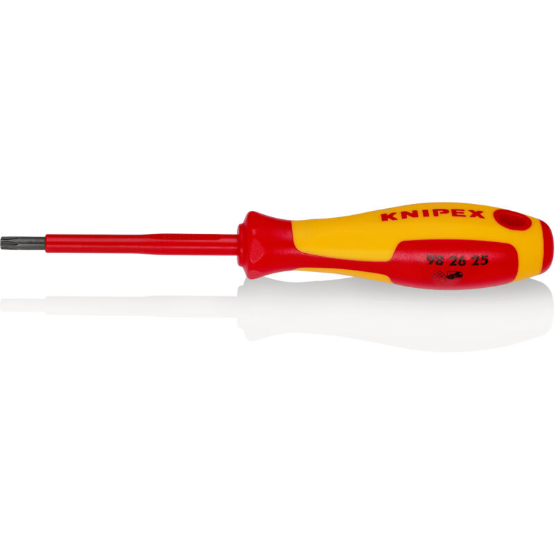 Knipex - 98 26 25 Schraubendreher Für Torx®-schrauben Isolierender Mehrkomponenten-griff, Vde-geprüft Brüniert 185 Mm