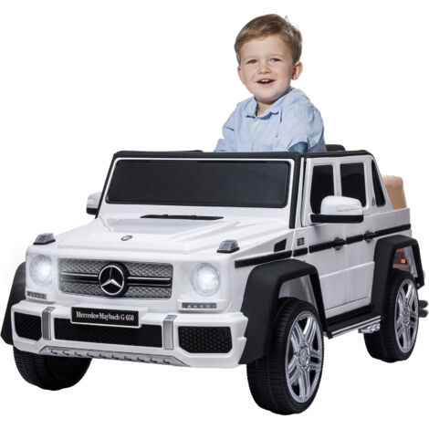 Elektroauto für Kinder Mercedes-Maybach G650 - HOMEMiYN - Weiß - 12V Batterie - Geschwindigkeit 3-5 km/h