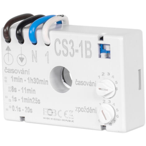 Elektrobock CS3-1B Nachlaufrelais Unterputz, Weiß
