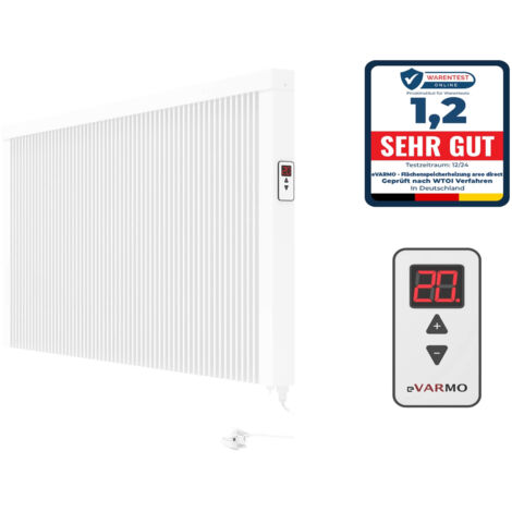 Elektroheizung areo direct Flächenspeicherheizung 2600 Watt - simples Thermostat - Appsteuerung ohne Zusatzhardware möglich von eVARMO