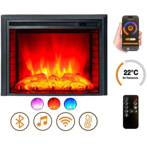 Elektrokamin DLC Home EF3 1800 W Bluetooth-Lautsprecher Flammeneffekt WLAN Fernbedienung Heizung 17 27 C