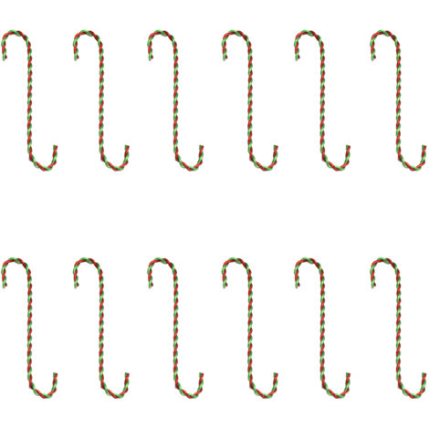 Elektrolytisch gefertigte Metall-Dekorationshaken, 12 Stück, Silber, Grün, Weiß, 7 cm, 2 mm