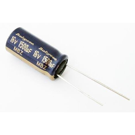 Elektrolytkondensator 1500uF 16Vdc Größen 13x21mm Radial