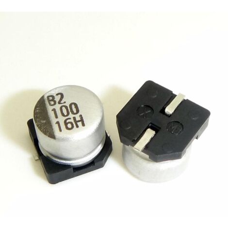 Elektrolytkondensator SMD 100uF 16Vdc Größen 6,3x5,mm