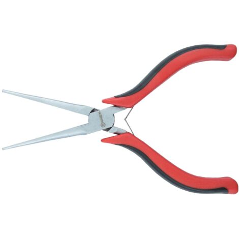 Elektronik-Flachspitzzange 145 mm mit Doppelfeder Zwei-Komponentengriffen Spitzzange