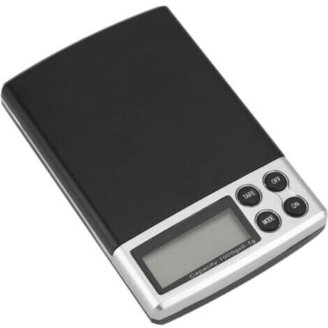 Elektronische digitale Taschenwaage mit LCD-Anzeige (1 kg/0,1 g) für Schmuck und Lebensmittel – Neu