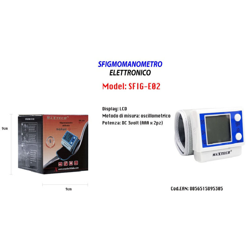Image of Maxtech - Trade Shop - sphygmomanometer elektronisches arm-blutdruckmessgerät SFIG-E02