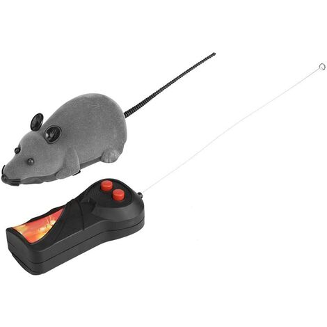 Elektronische Fernbedienung Maus Ratte Haustier Spielzeug, Katze Hund Kind Kind Simulation Maus Spielzeug (Grau)