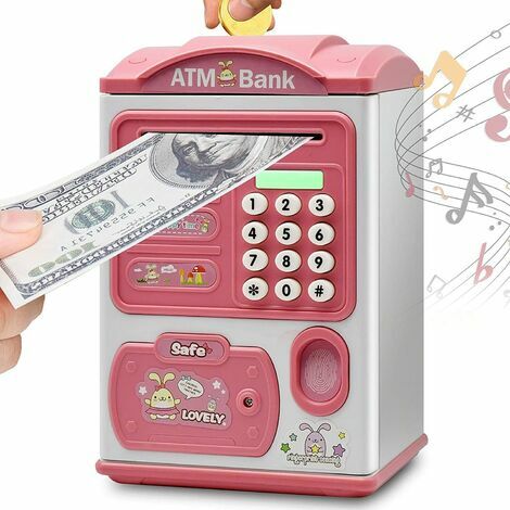 SPRINGOS Geldkassette abschließbar mit Schlüssel Sparbox 12,5 x 6,5 x 9,5 cm
