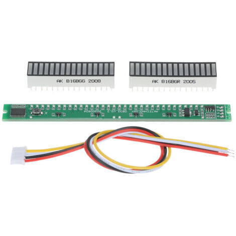Elektronische Komponente 32 Pegelanzeige VU-Meter Audiopegelmesser Stereoverstärker Einstellbares Lichtgeschwindigkeitsplatinenmodul mit AGC-Modus, mehrfarbig - mehrfarbig