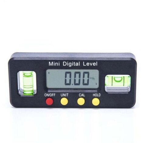 Elektronische Wasserwaage, digitaler Neigungsmesser mit Display, Magnetfuß, hohe Präzision, mit Halteanzeige und Neigungsfunktion.
