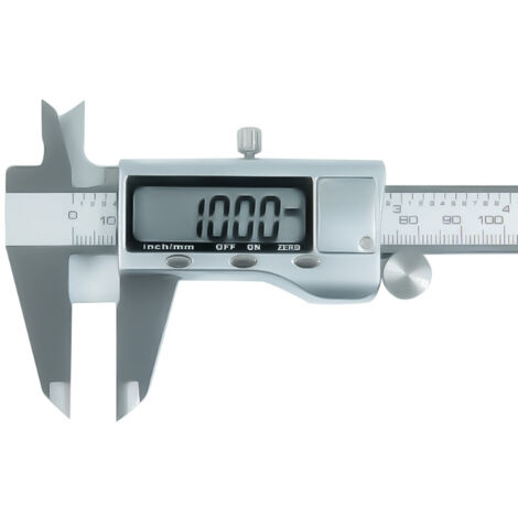 Elektronischer digitaler Messschieber aus Edelstahl, 150 mm, Messwerkzeuge mit extra großem LCD-Display, Zoll/metrische Umrechnung