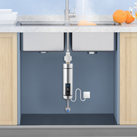 Elektronischer Durchlauferhitzer, Mini-Wassererhitzer, Durchlauferhitzer 3,5 kW, Installation unter dem Waschbecken, Wandmontage im Badezimmer