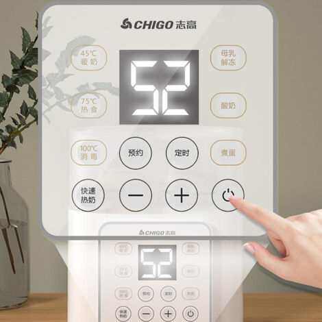 Elektronischer Flaschenwärmer mit Timer, leiser Dampfreinigung und 24-Stunden-Warmhaltefunktion