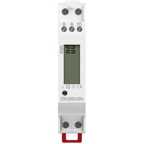 Elektronischer Hutschienen-Zähler Micro Einphasig 45A, 1P-Schiene, intelligenter Zähler, Hausvermietung, Wohnungsbau-Export, Digitalanzeige, Hutschienen-Zähler