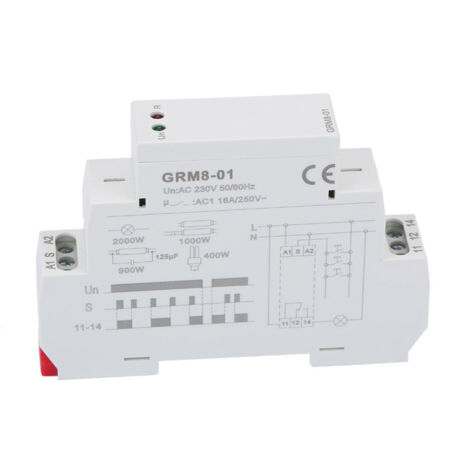 Elektronisches Impulsrelais – 230 V AC, per Knopfdruck gesteuert