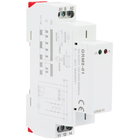 Elektronisches Impulsrelais mit Speicherverriegelung (12-240V AC/DC)