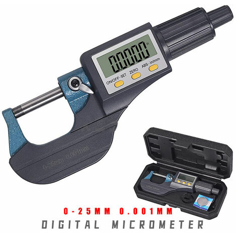 Elektronisches Mikrometer Mikrometer Wandstärken-Mikrometer Digital-Mikrometer 0-25 mm 0,001 mm