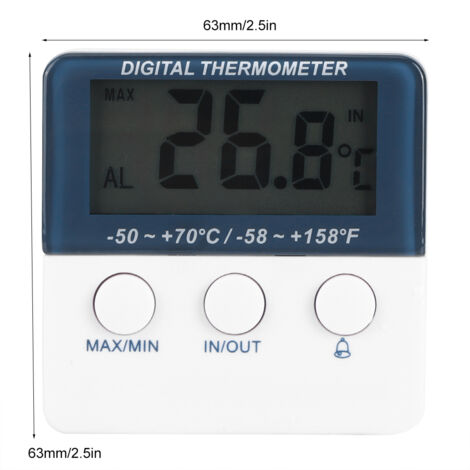 Elektronisches Mini-Digitalthermometer mit Sonde und Alarm