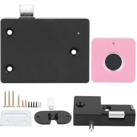 Elektronisches Schloss mit Code- und Fingerabdruckerkennung für Aluminiummöbel und -schränke – Modernes Rosa