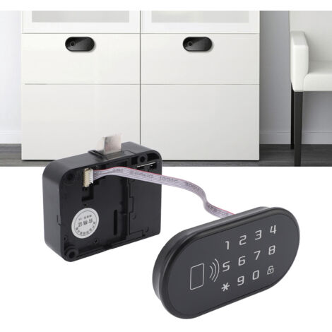 Elektronisches Schrankschloss mit Code und Karte für Türen und Schränke, ABS/Zinklegierung