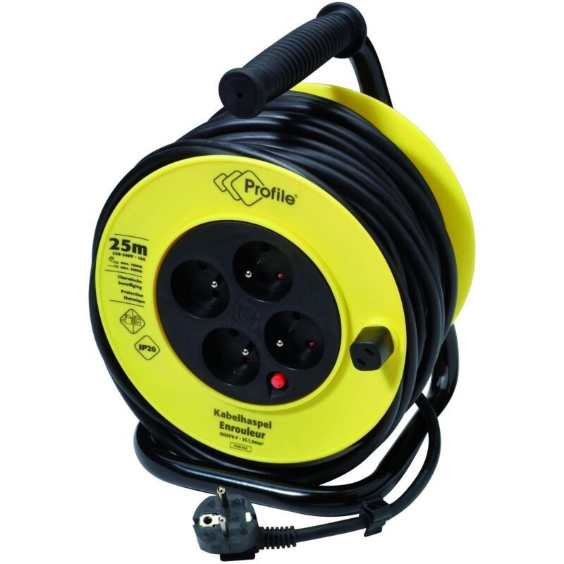 Profile Elektrische Aufrollung 25m 3g1.5 Schwarz Pvc