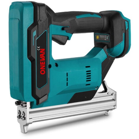 ONEVAN Elektrotacker Bürstenlose elektrische Nagelpistole 2Gears 422J Stapler Nailer Lithium Akku Elektrowerkzeug für Makita 18V Akku（ohne Batterie）