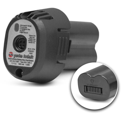 Elem Garden Technic – Batterie 7.2V lithium pour sécateur – Capacité 1500mAh – Performance fiable pour travaux de jardinage – Compatible Elem Garden
