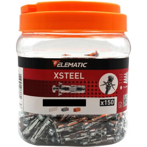 ELEMATIC BARATTOLO 150 TASSELLI XSTEEL M6 CARTONG