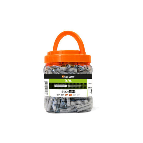 ELEMATIC BARATTOLO 300 TASSELLI T6 D 6X30 CON VITE- 1,0 pz