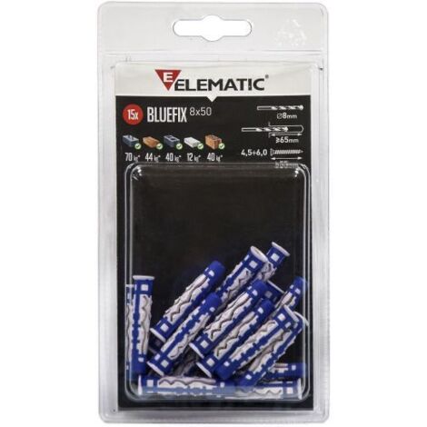 ELEMATIC BLISTER TASSELLO BLUEFIX 8X50 VITE 10+10 PZ 10 CF