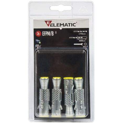 ELEMATIC BLISTER TASSELLO EFPM B M 6 CON VITE 2 PZ 8 CF