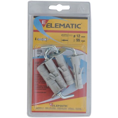 Elematic Blister Tassello Enp Gm12 Gancio Med 4 Pz - 8 Cf