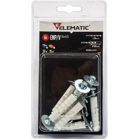 Elematic Blister Tassello Enp V 12 Con Vite 4 Pz - 8 Cf