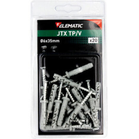 ELEMATIC BLISTER TASSELLO JTX TP/V 6X35 C/VITE 20 PZ- 10,0 confezione