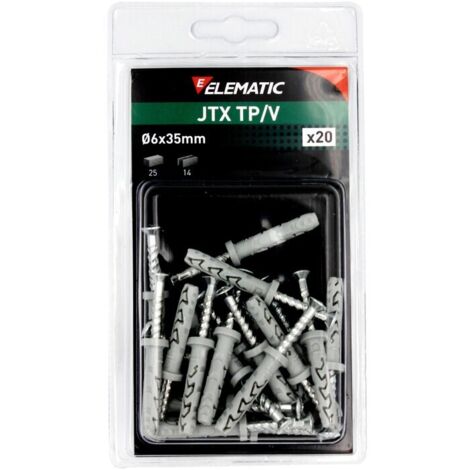 ELEMATIC BLISTER TASSELLO JTX TP/V 6X35 C/VITE 20 PZ