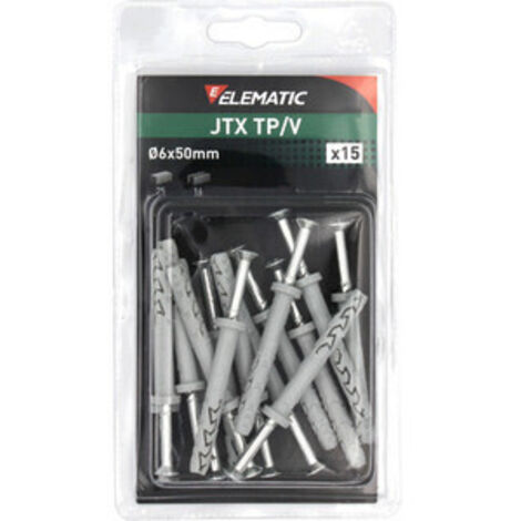ELEMATIC BLISTER TASSELLO JTX TP/V 6X50 C/VITE 15 PZ- 10,0 confezione