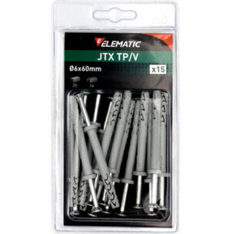 ELEMATIC BLISTER TASSELLO JTX TP/V 6X60 C/VITE 15 PZ- 8,0 confezione
