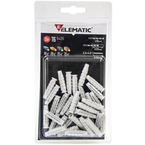 ELEMATIC BLISTER TASSELLO T6/VA  8X40 MM VITE 10+10 PZ- ITW CONSTRUCTION PRODUCTS ITALY- 10,0 confezione