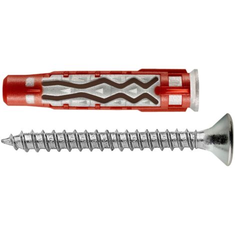 Elematic confezione 100 tasselli Bluefix/Va 6x35 mm ancorante bimateria completi di vite testa svasata piana