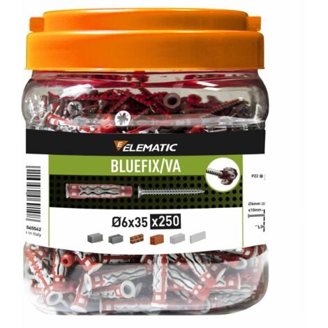 ELEMATIC TASSELLO BLUEFIX VA 6X35 C/VITE BARAT 250PZ